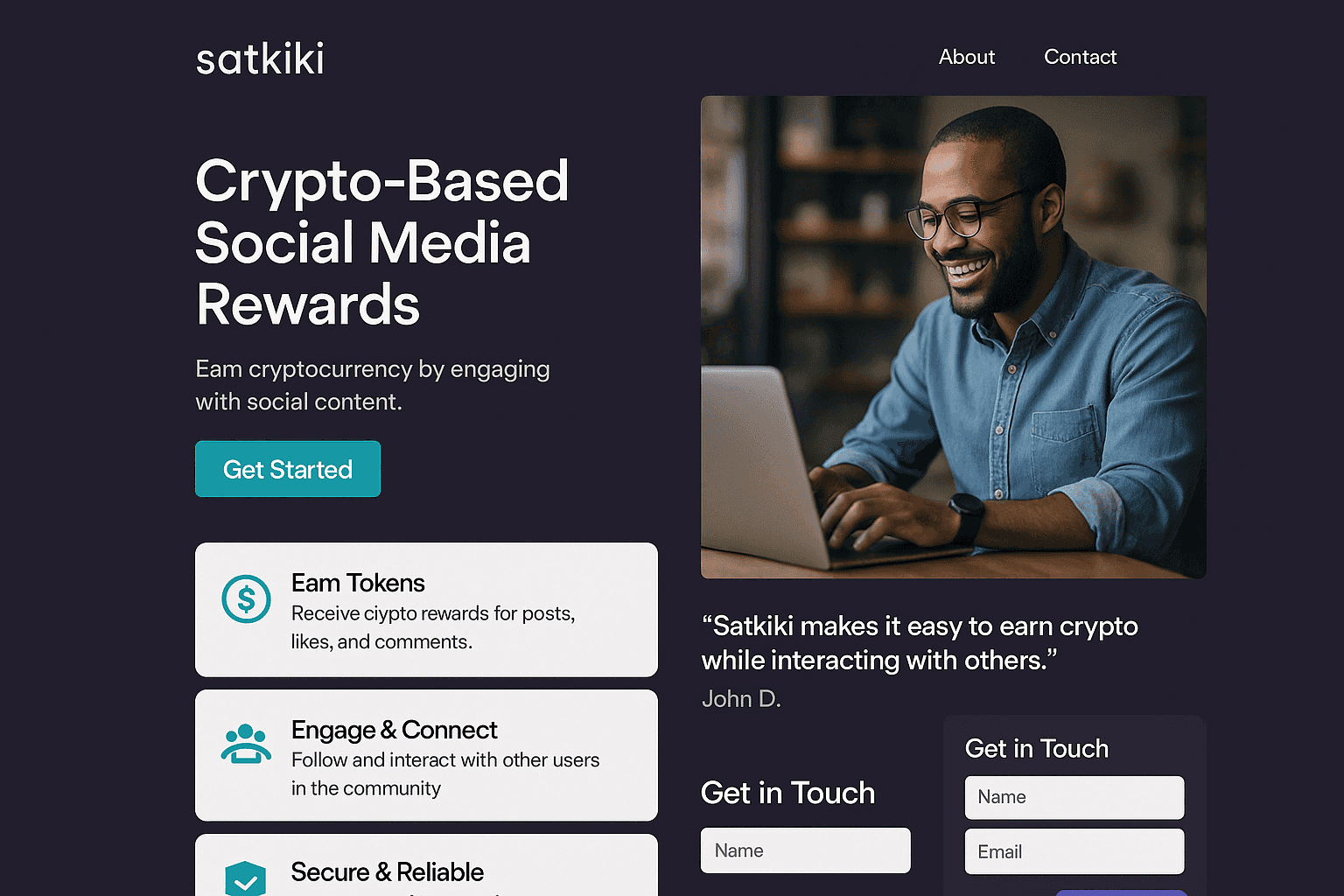 satkiki.com website mockup